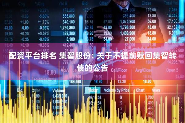 配资平台排名 集智股份: 关于不提前赎回集智转债的公告